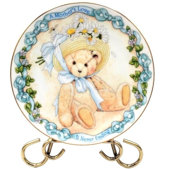 Cherished Teddies Mothers Love Vintage 2001 Plate Priscilla Hillman Enesco - Picture 1 of 10
